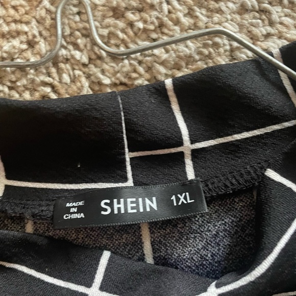 Plus size XL , 2 piece Black and white stripes midi skirt set - Picture 2 of 5